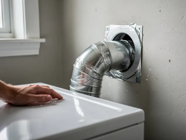 Bedford Dryer Vent Cleaning expert performing professional dryer vent repair and installation in Bedford